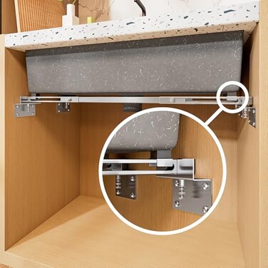TYESTAND CPT4pro Upgrade Undermount Sink Brackets Stainless Steel Adjustable Supports with 4 Antibulging Kit for Heavy Duty Undermount Kitchen Sink 2839471100cm
