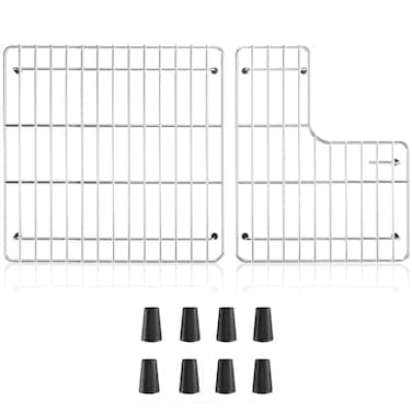 DPZM 2618 x 1476 K6449ST Stainless Steel Bottom Basin Rack Sink Protector for Kohler Sink Racks Whitehaven 5827 and K5826 Includes Left and Right Racks