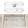 DPZM 23 x 13 Stainless Steel Sink Grid Sink Protectors for Kitchen Sink Sink Protector with Rear Drain for Single Sink Bowl Sink Bottom Grid Sink Grate for Bottom with Sink Strainer