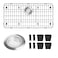 KIKIBRO Sink Protectors for Kitchen Sink Sink Grate Grid for Bottom of Sink Metal Sink Rack Bottom Basin Rack Stainless Steel 2878 x 1438