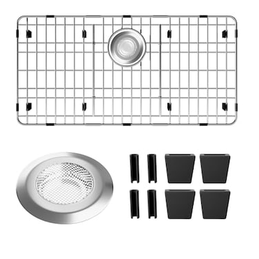 KIKIBRO Sink Protectors for Kitchen Sink Sink Grate Grid for Bottom of Sink Metal Sink Rack Bottom Basin Rack Stainless Steel 2878 x 1438