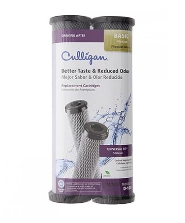 Culligan D10 Level 1 Drinking Water Replacement Cartridge CarbonImpregnated Cellulose 2 Pk