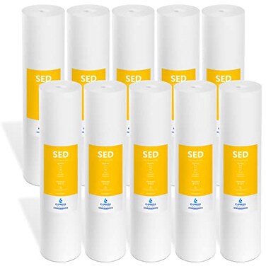 Express Water 10 Pack Sediment Replacement Filter Whole House Replacement Water Filter SED High Capacity Water Filter 5 Micron Water Filter 45 x 20 inch