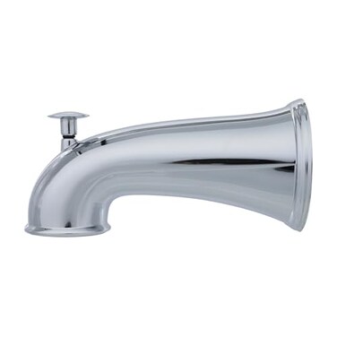 DANCO Decorative Bathtub Faucet Spout with Pull Up Diverter 6 Inch Length Chrome Finish 10315
