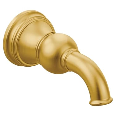 Moen S12105BG Weymouth 12Inch Slip Fit Connection NonDiverting Tub Spout Brushed Gold