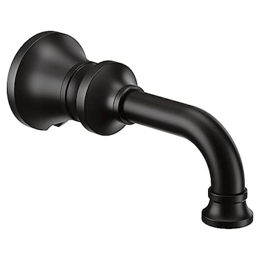 Moen S5001BL Colinet Traditional Nondiverting Tub Spout with Slipfit CC Connection Matte Black