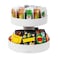 Mind Reader 2Tier Snack Carousel Countertop Organizer Snack Tray Breakroom Kitchen 1425L x 1425W x 14H White