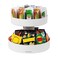 Mind Reader 2Tier Snack Carousel Countertop Organizer Snack Tray Breakroom Kitchen 1425L x 1425W x 14H White