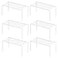 Redrubbit 6 Pack106 x 51 Inch Cabinet Storage Shelf Rack Rustproof Kitchen Counter and Cabinet Shelf Small Storage Rack Organizer for Kitchen Fridge Bathroom White