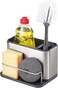 Joseph Joseph Surface Stainless Steel Caddy Sink Area Organizer and Sponge Holder Gray