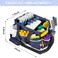 Ytonet Wearable Cleaning Caddy Bag Large Cleaning Supplies Organizer with 4 Foldable Dividers Kitchen Caddy Organizer with Handle Adjustable Shoulder Straps for Cleaners Housekeeper Blue