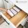 KitchenEdge Bamboo Kitchen Towel and FoodStorage Organizer Perfect for Kitchen Drawers Cabinets Pantry 5 Adjustable Wall Inserts Organize Store Plastic Food Containers