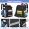 LoDrid Cleaning Bag with Thickened Adjustable Shoulder Straps Large Cleaning Caddy Organizer with Multiple Pockets for Cleaning and Housework Pink Patent Designed