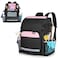 LoDrid Cleaning Bag with Thickened Adjustable Shoulder Straps Large Cleaning Caddy Organizer with Multiple Pockets for Cleaning and Housework Pink Patent Designed