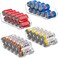 Simple Houseware Assorted Can Organizer for RefrigeratorPantry Set of 4 Clear