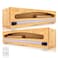 NovaNest Wrap Organizer Dispenser with Cutter 2 Piece Set Fits 12 Rolls Plastic Wrap Aluminum Foil Wax Paper Saran Wrap Cling Wrap Holder for Kitchen Storage Mountable Bamboo