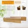 NovaNest Wrap Organizer Dispenser with Cutter 2 Piece Set Fits 12 Rolls Plastic Wrap Aluminum Foil Wax Paper Saran Wrap Cling Wrap Holder for Kitchen Storage Mountable Bamboo