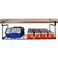 OKOMATCH Foil and Plastic Wrap Organizer Kitchen Under Cabinet Desk Pantry Hanging Organizer Storage Foldable Rack Black