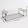 OKOMATCH Foil and Plastic Wrap Organizer Kitchen Under Cabinet Desk Pantry Hanging Organizer Storage Foldable Rack Black