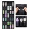 NiHome MultiFunctional 35 Pockets Door Hanging Organizer Fit for Stanley Tumbler in Kitchen Pantry Bedroom Bathroom Large Capacity Elastic Mesh Secure Storage Cup Holder Foldable for Home and RV