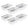Glad Plastic Storage Basket Set Multipurpose Drawer Trays Kitchen Pantry Containers and Bathroom Bins 6 Pack Medium Organizers White