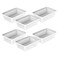 Glad Plastic Storage Basket Set Multipurpose Drawer Trays Kitchen Pantry Containers and Bathroom Bins 6 Pack Medium Organizers White