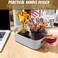 Zopeal Plastic Storage Bins 10 Pcs Gray Pantry Organizer Bins Small Baskets Storage Containers for Home Kitchen 8 x 57 x 3 Inch