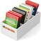 DRASTAR Pantry Organization and Storage Bins Seasoning Packet Organizer with Removable DividersWooden Storage Caddy for Kitchen Pantry Cabinet Countertop White