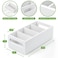 DRASTAR Pantry Organization and Storage Bins Seasoning Packet Organizer with Removable DividersWooden Storage Caddy for Kitchen Pantry Cabinet Countertop White