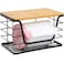 ALOCEO Extra Large Trash Bag Holder Dispenser With Bamboo Top Wall Mounted Garbage Bag Dispenser Roll Holder for Kitchen Laundry Room Organization