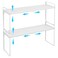 X-cosrack 155 to 255 Inch Expandable Kitchen Cabinet Organizer Shelf 30 LBS Heavy Duty Stackable Kitchen Counter Storage Shelves Organizers 2 Pack Adjustable Small Storage Shelf Rack For Cabinet Cupbo