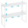 X-cosrack 155 to 255 Inch Expandable Kitchen Cabinet Organizer Shelf 30 LBS Heavy Duty Stackable Kitchen Counter Storage Shelves Organizers 2 Pack Adjustable Small Storage Shelf Rack For Cabinet Cupbo