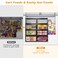 NADAMOO Freezer Organizer Bins 2 Packs Large Expandable Stackable Chest Freezer Containers with Handle Metal Adjustable Storage Baskets for Fridge Deep Freezer Cabinet Kitchen Pantry Black
