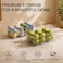 Mpotmiy 4 Pack Clear Pantry Organizers and Storage Bins with Divider Transparent Plastic Basket Refrigerator and Fridge Bins