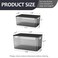 COAZEX 2 Pack Trash Bag Holder Under Sink Stackable Plastic Garbage Bag Dispenser with Lid Trash Bag Storage Dispenser Roll Holder for Kitchen Pantry Laundry Room Organization Black