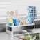 Ewaiira Stainless Steel Sink Caddy Sponge Holder for Kitchen Sink with Brush Holder Dishcloth Rack Rustproof Organizer Countertop Soap Dispenser Kitchen Organizers Storage Essentials White 98