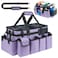 ZIOZERTT Cleaning Caddy BagExtra Large Cleaning Supplies Organizer with Handle for HousekeepersPurple
