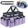 ZIOZERTT Cleaning Caddy BagExtra Large Cleaning Supplies Organizer with Handle for HousekeepersPurple