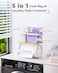 iCASA Trash Bag Holder Laundry Pods Container 5 in 1 Garbage Bag Dispenser for 133033 Gallon Bags Clear Stackable Kitchen Under Sink Organizer Dishwasher Pod Storage Home Organization Must Haves