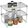 Deco Brothers Stackable Cabinet Shelf Organizer 2 Pack Chrome