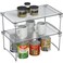 Deco Brothers Stackable Cabinet Shelf Organizer 2 Pack Chrome