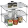 Deco Brothers Stackable Cabinet Shelf Organizer 2 Pack Chrome