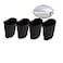Rikyo 4Pcs Hanging Cup HolderRolling Cart AccessoriesPlant ContainersHanging Flower PotsSpace SaverStorage BucketMake Up Pencil Holder OfficeKitchen Wall Organizer Decor Black