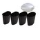 Rikyo 4Pcs Hanging Cup HolderRolling Cart AccessoriesPlant ContainersHanging Flower PotsSpace SaverStorage BucketMake Up Pencil Holder OfficeKitchen Wall Organizer Decor Black