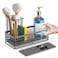 Yofidra Sponge Holder for Kitchen Sink Sink Caddy Organizer with Stone Drying Mat Kitchen Countertop Organizers and Storage Essentials 304 Stainless Steel Black 93