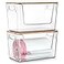Hudgan 2 Pack Trash Bag Holder Dispenser Extra Large Garbage Bags Holder Stackable Trash Bag Holder with Bamboo Top for Laundry Room Under Sink