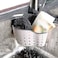 Elegantcharm EC ELEGANTCHARM Kitchen Sink Caddy Sponge Holder Silicone Plastic Soap Holder Hanging Ajustable Strap Faucet Caddy with Drain Holes for Drying