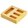 SpaceAid Bag Storage Organizer for Kitchen Drawer Bamboo Organizer Compatible with Gallon Quart Sandwich and Snack Variety Size Bag 1 Box 4 Slots Natural 2 High