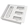 SpaceAid Bag Storage Organizer for Kitchen Drawer Bamboo Organizer Compatible with Gallon Quart Sandwich and Snack Variety Size Bag 1 Box 4 Slots White
