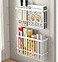 EigPluy 2 Piece Kitchen Cabinet Door Storage BoxSelf Adhesive Wall Mounted Storage BoxesWardrobeBathroomRefrigerator Small Items Organizer Storage Box White